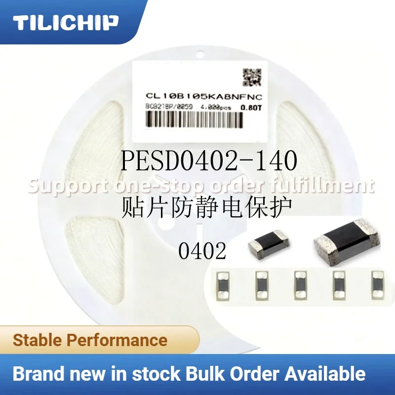 100PCS Brand new  PESD0402-140 SMD Electrostatic and Surge Protection 0402 Bidirectional 10uA Original IC