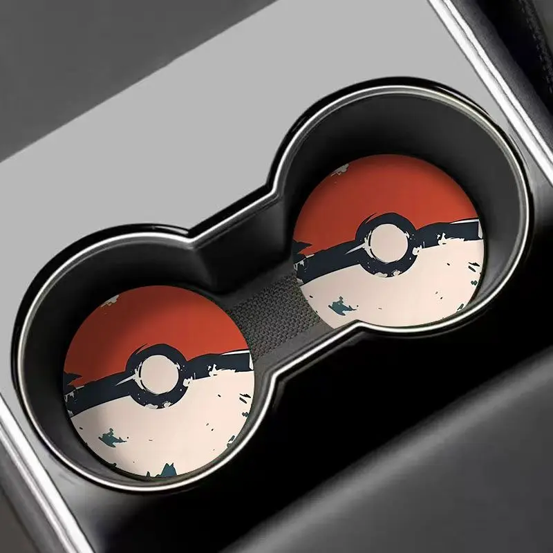 

Pokémon Personality Car Coaster, Car Cup Holder Mat, New Thickened Anti-Slip Car Interior Decoration, Gift Idea