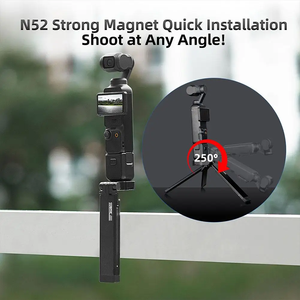 حامل ثلاثي مغناطيسي قابل للطي لكاميرا الحركة، حامل بث مباشر عالمي لحامل ثلاثي سطح المكتب Action5 #3