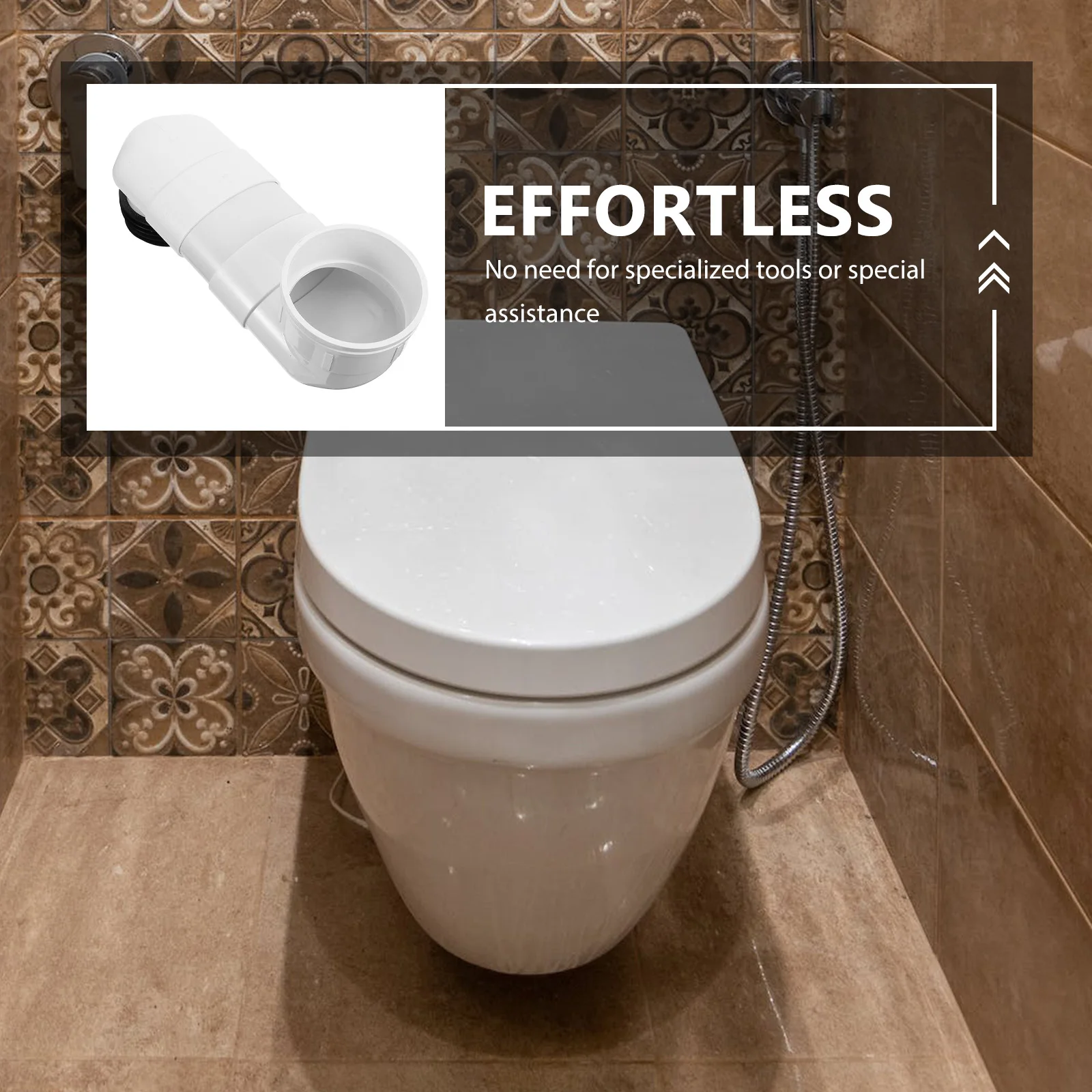 

1 set Toilet Device 110mm Flat Pipe A 10cm Heavy Duty Fittings Kits Extender Residential Commercial Durability Easy