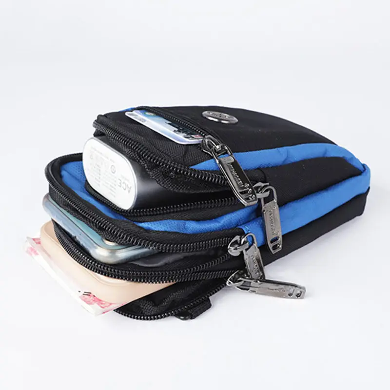 Sports Waist Bag Simple and Fashionable Mobile Phone Bag Outdoor Leisure Trendy Texture Multi-compartment Men's Crossbody Bag image 3