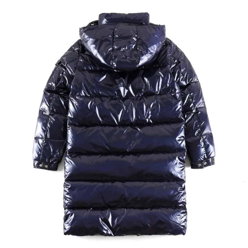 Autumn and winter Men and women hooded long Down jacket Y2K Casual jacket warm Fashion clothing movement single-breasted coat