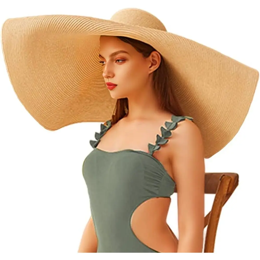 

Extra Large Brimmed Women's Sun Hat - Rollable Beach Hat for Summer
