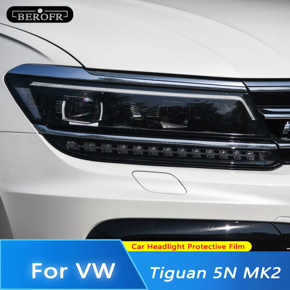 

2 шт., защитная пленка для автомобильных фар Volkswagen VW Tiguan 5N MK2 17-19