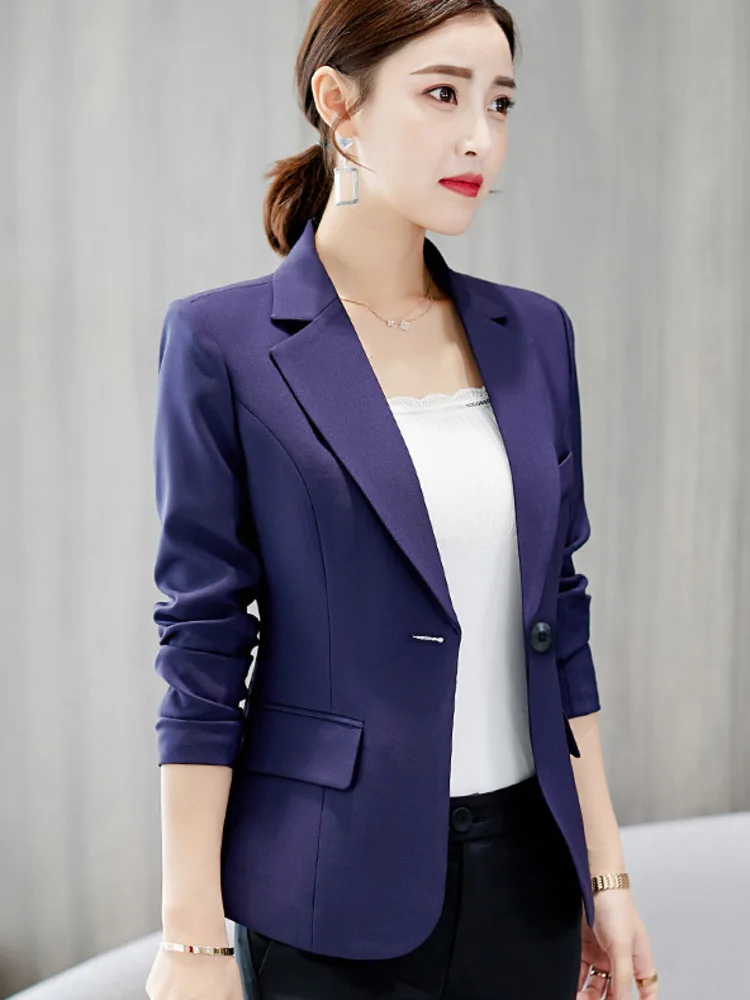 Blazer Chic et Élégant à Manches sulfpour Femme, Simple Boutonnage, Couleur Unie, Bureau, Caractère