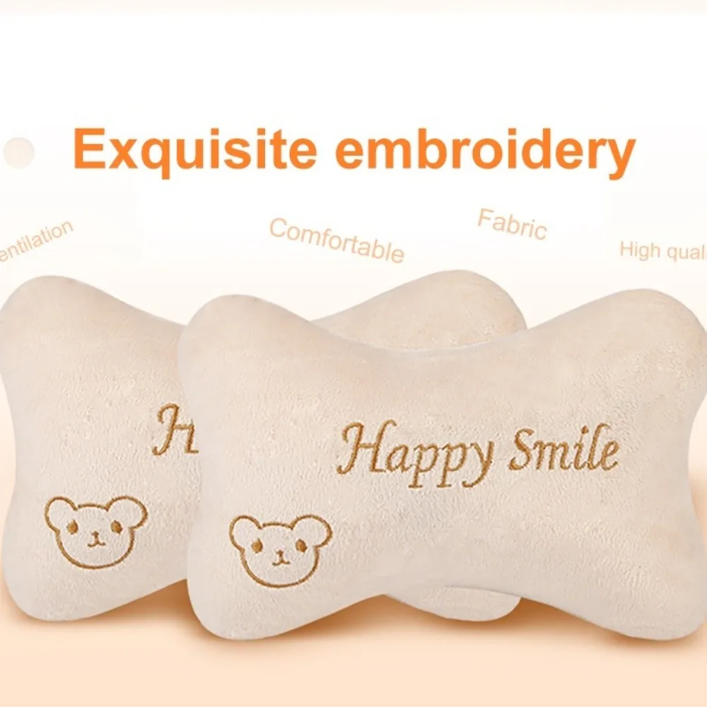 Car Accessorie Little Bear Pattern Double Neck Pillow Comfortable Car Headrests Backing Block