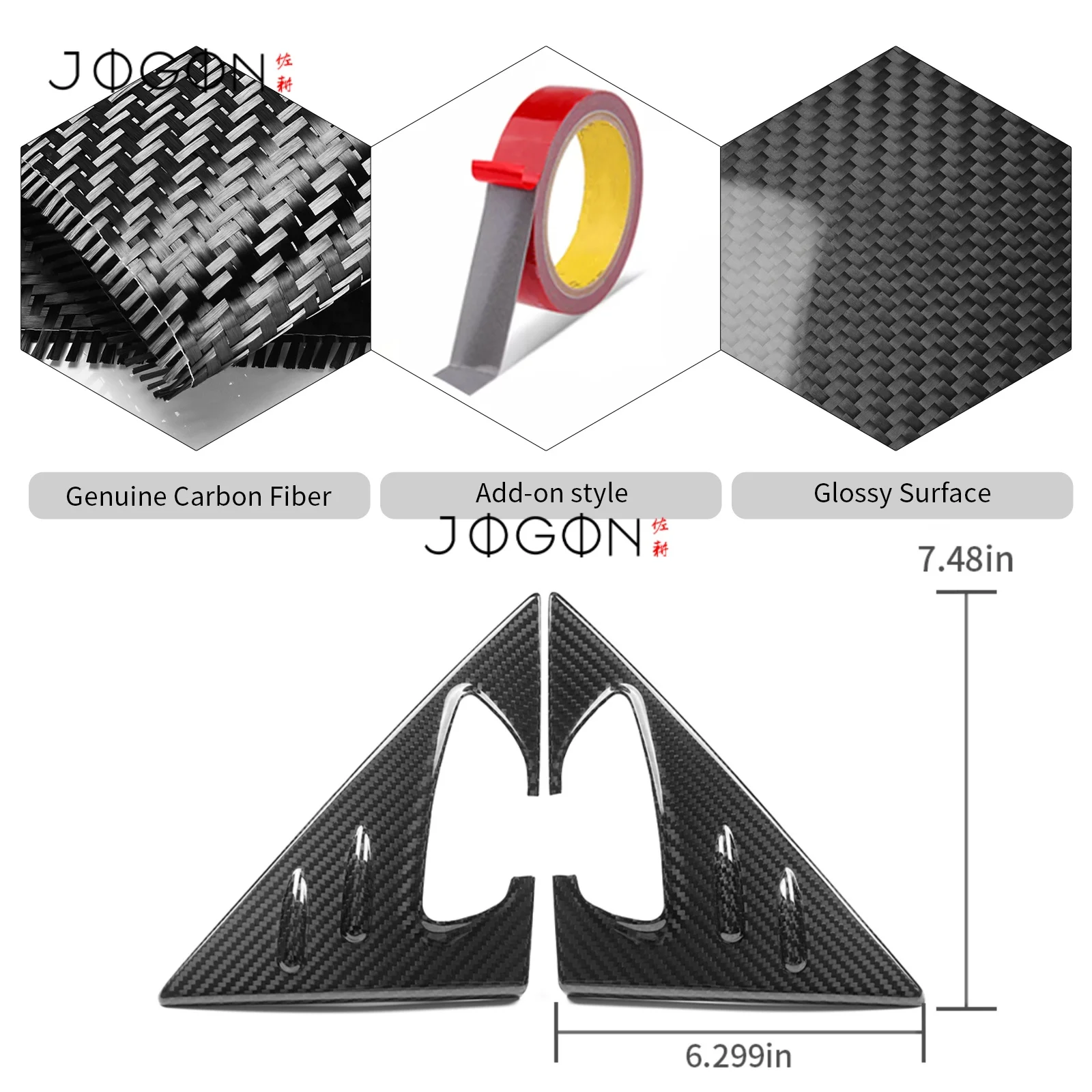 For Lotus Emira V6 GT4 I4 2022-2024 Carbon Exterior Car Front Window A-Pillars Triangle Shutter Panel Cover Trim Accessories