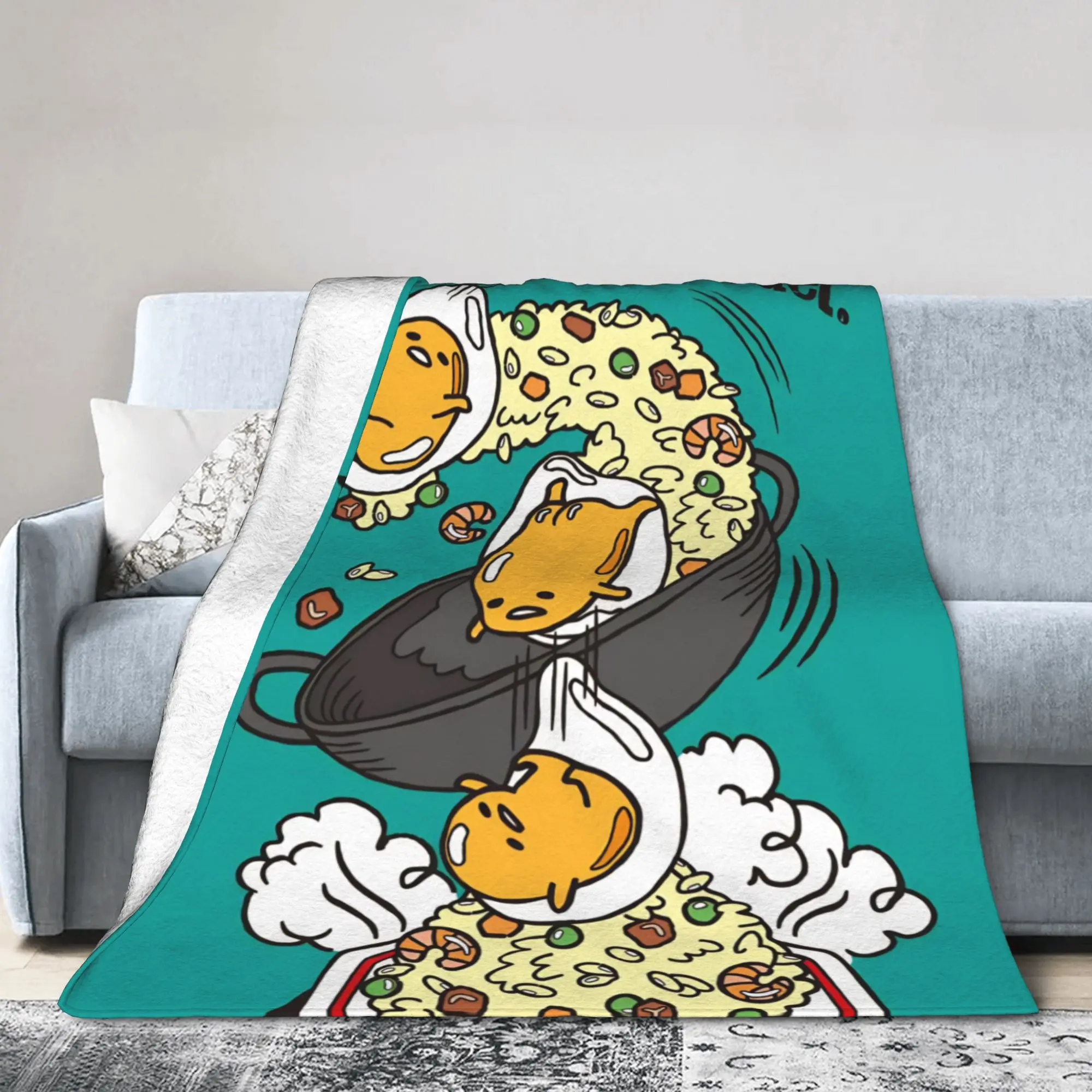 كسول البيض Gudetama بطانية قطيفة صبي فتاة الفانيلا رمي بطانية للأريكة كرسي لينة تصميم جودة المفرش هدية عيد ميلاد