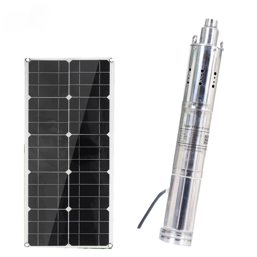 

Kary 24v 3000l/h lift 40m 1.28inch outlet solar water pump for deep well with built-in controller S243T-40