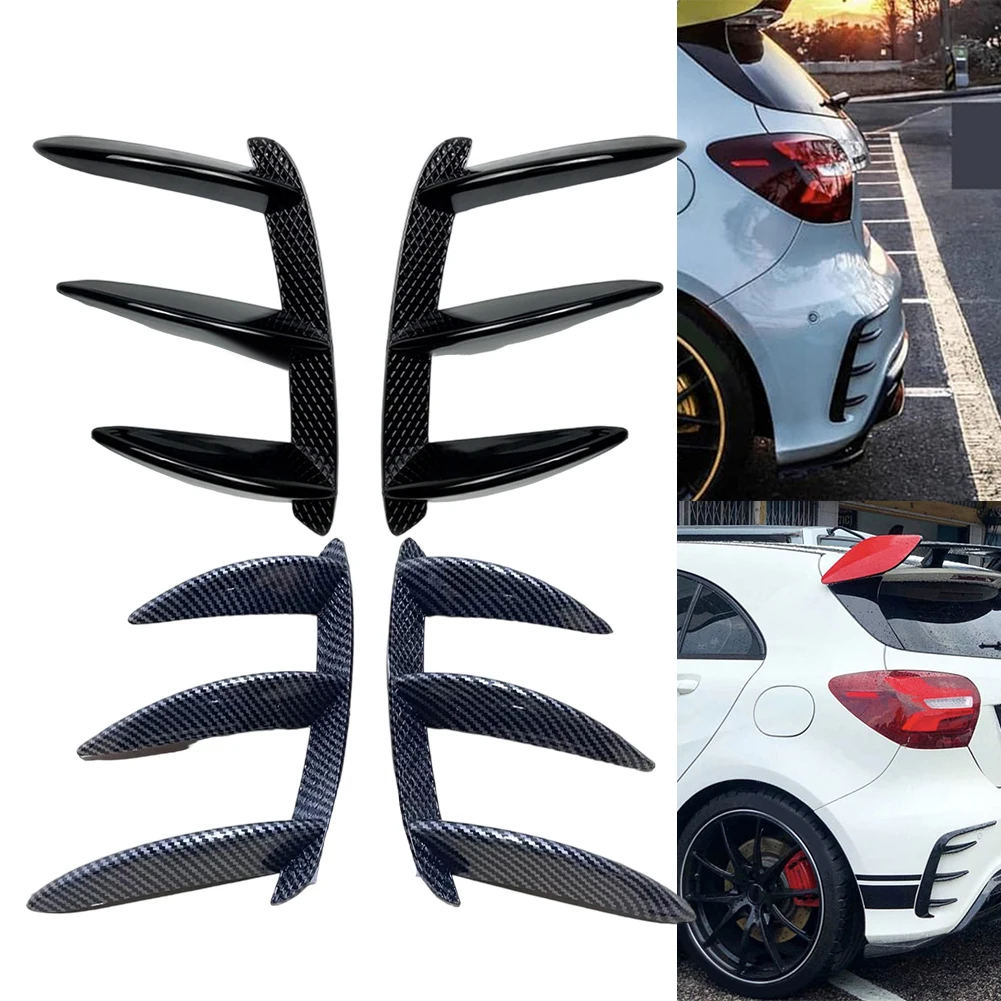 

Pair Car Rear Bumper Vent Canard Spoiler For Mercedes W176 A200 A250 A260 A45 2013-2018 Rear Bumper Splitter Spoilers Canard