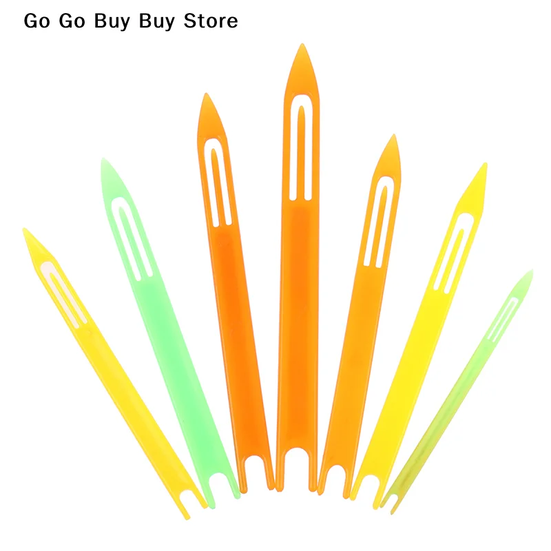 【S】7pcs Weaving Fishing Netting Needle Rustproof Accessories Plastic Mending Repair Net Line Shuttles Random Color