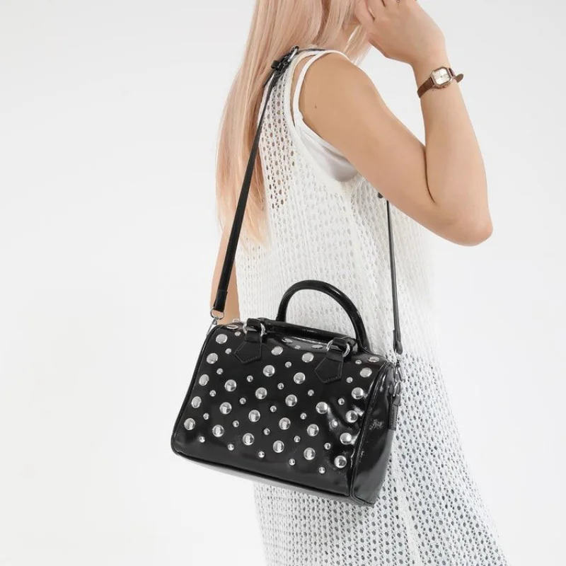 

Elegant Women Messenger Bag Genuine Leather Shoulder Handbag, Detachable Crossbody Strap, Luxury Brand Classic Ladies Tote