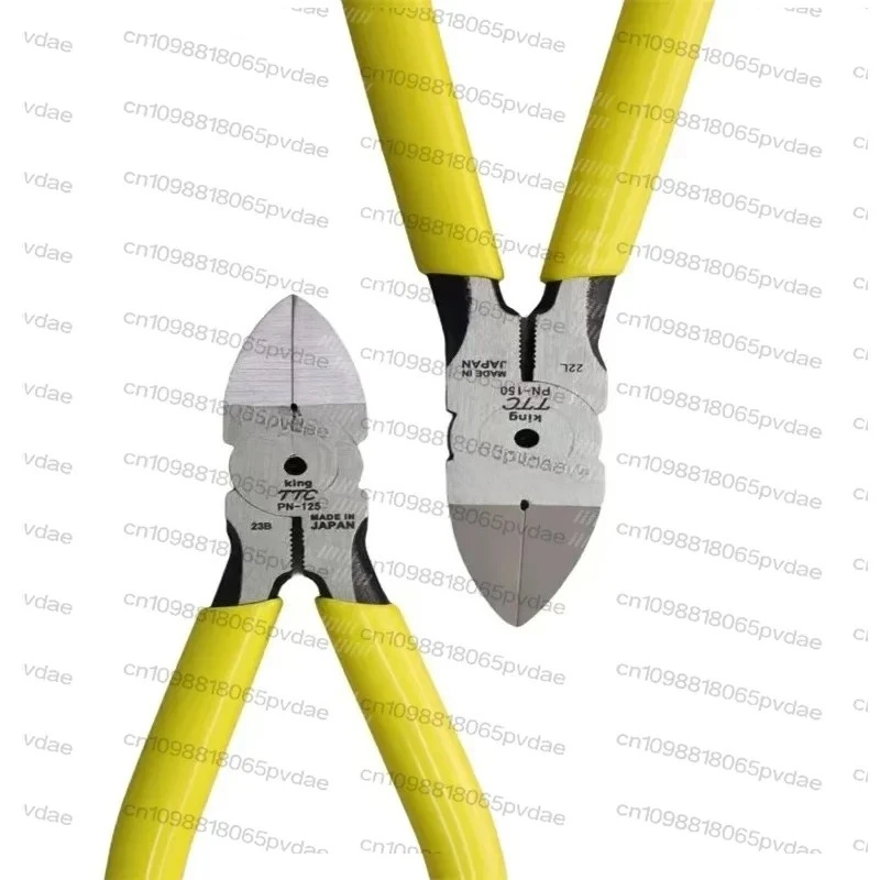 Japan King TTC Diagonal Pliers 5 Inch or 6 Inch For Cutting Plastic Copper Wire, Aluminum Cable Element Etc Repair Tools PN-125