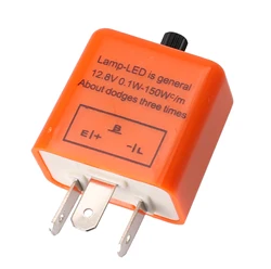 12V 3 Pin LED Flasher Adjustable Frequency Relay Turn Signal Indicator Motorbike Fix Motorcycle Flasher Multiple