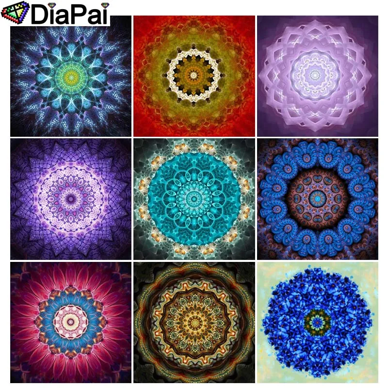 

DIAPAI Diamond Painting 5D DIY Full Square/Round Drill "Religious Mandala" 3D Embroidery Cross Stitch 5D Decor Gift