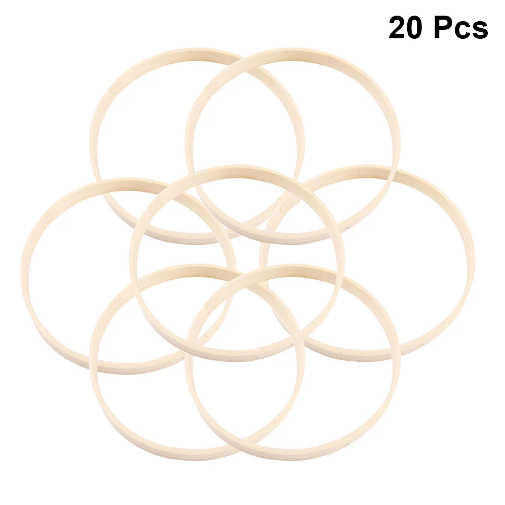 

20pcs Bamboo Dreamcatcher Rings 17Cm Smooth Diy Craft Frames For Windchime Wreath Embroidery Handmade Projects