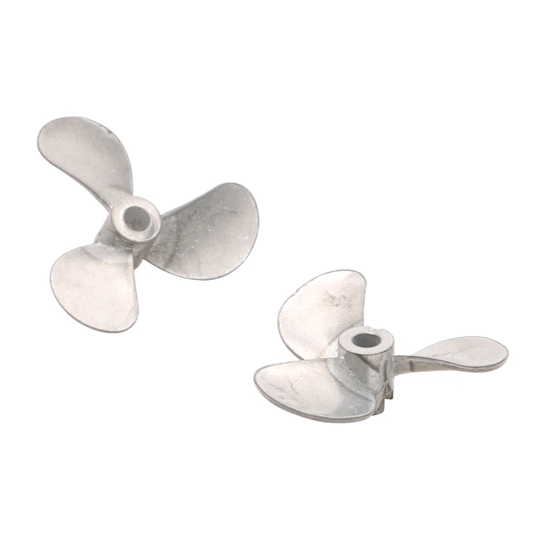 2Pair Fully Immersed Metal 3-Blade Propeller Dia 28/32/36/40/44/48mm Shaft Hole 4mm Zinc Alloy Paddle for RC Trawler Boat Ship