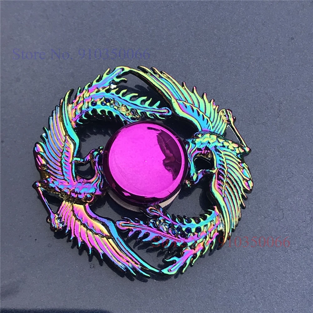 Wing Fidget Toys Spiner Zinc Alloy Metal Hand Spinner Dice Rudder Exterior ADHD Anti Stress Finger Spinner Toy Gyro For Adult