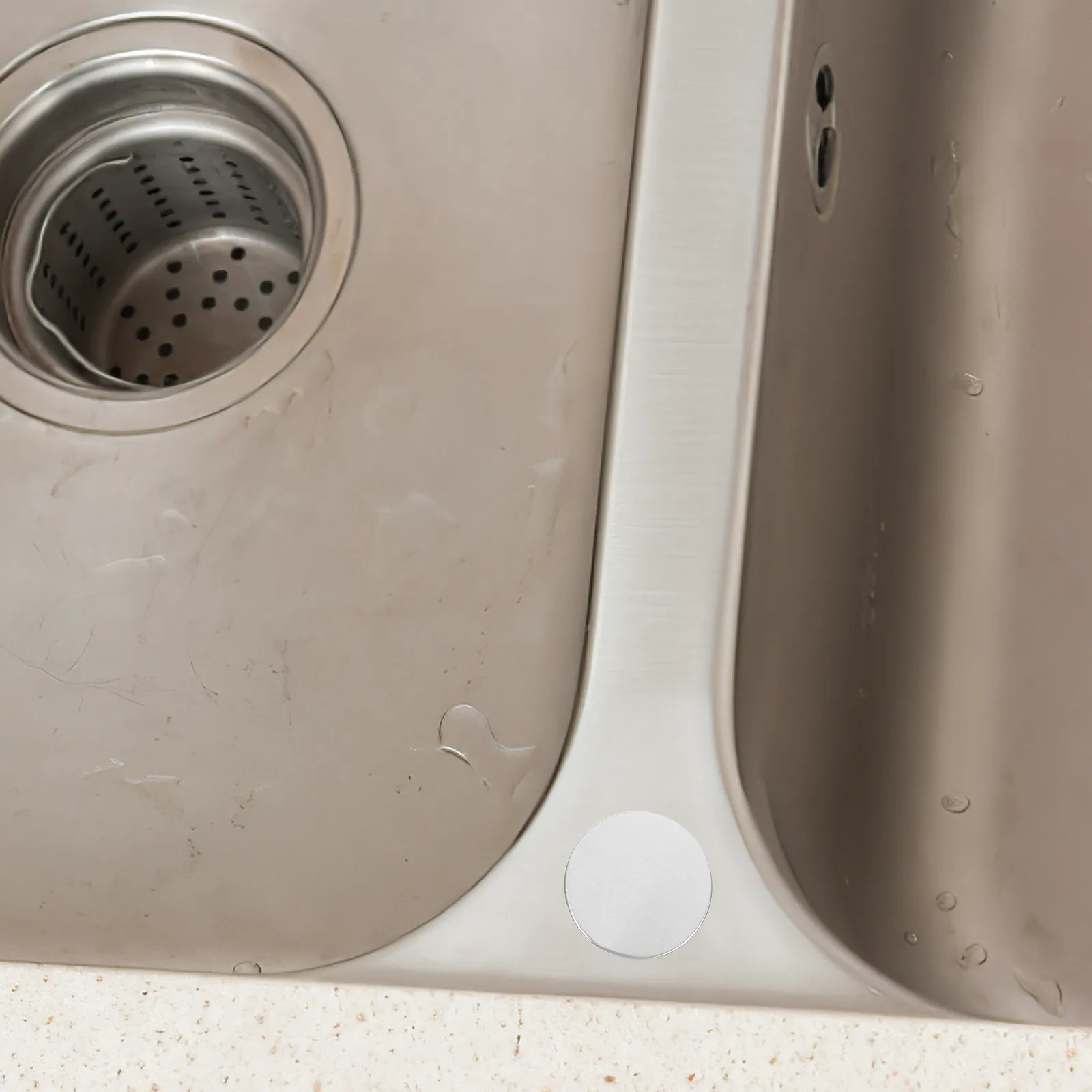 

4Pcs Removable Sink Hole Covers Stainless Steel ABS for Kitchen Sink Faucet Sprayer Openings Elegant Clean Look Easy