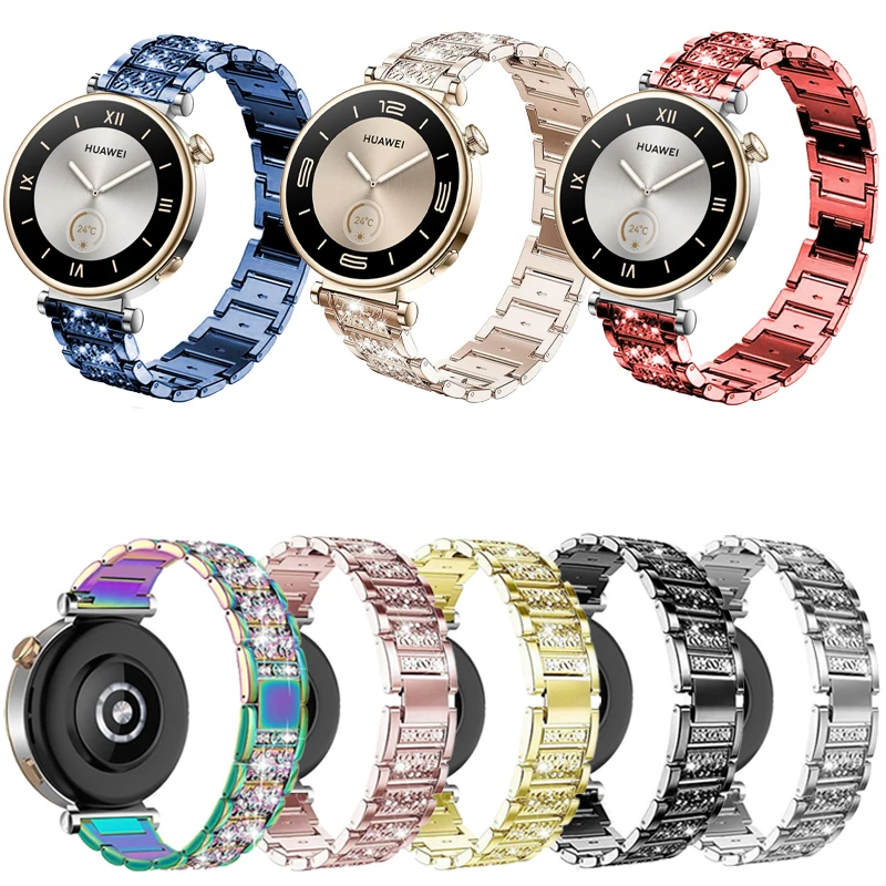 

Алмазный ремешок для Huawei Watch GT 4 41 мм, сменный ремешок для Huawei Watch GT5 pro 42 мм, браслет для умных часов, универсальный 18 мм
