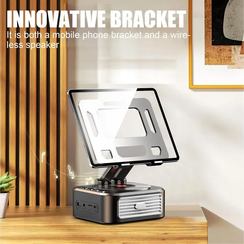 

Phone Speaker Stand For Desk Tablet Phone Holder With Wireless Speaker Anti-Slip Base Stereo Surround Sound Cool Tech Gadgets