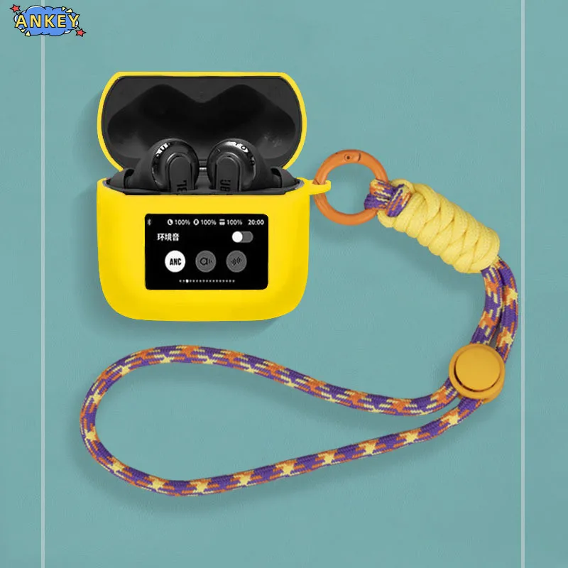 for JBL Tour Pro 3 , Tour Pro 2 Case Protective Nylon Lanyard Soft Cover Shells Anti Dust Sleeve Hand Rope Strap Accessories