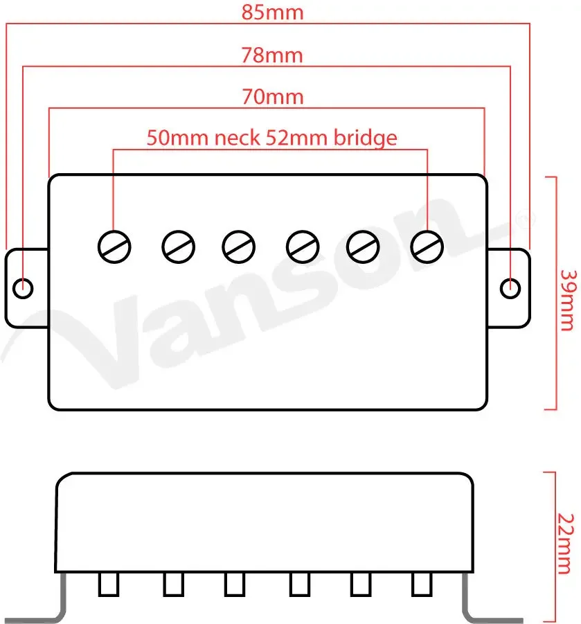 Pickup Wilkinson LP Pickup per chitarra elettrica Humbucker Ceramics con cablaggio