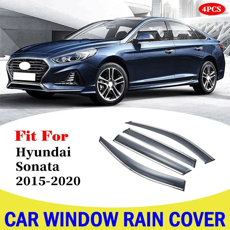 

Car Window Rain Cover For Hyundai Sonata 2015-2020 Car Window Deflectors Wind Sun Guard Rain Vent Visor Cover Accessories