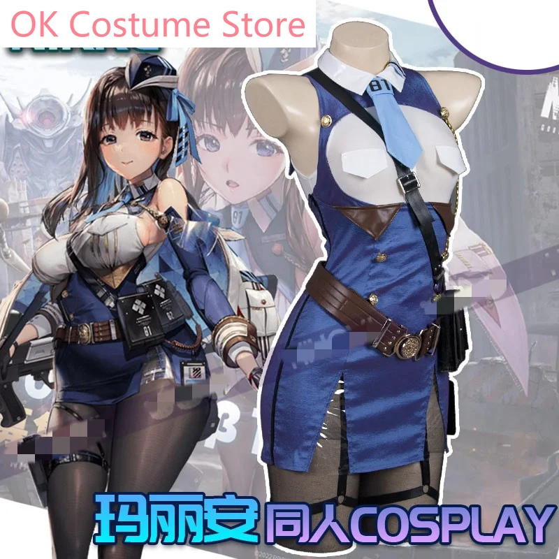 Game Cosplay Costumes NIKKE The Goddess of Victory Marian Navy Sailor Uniform  Anime Maid Dresses Jumpsuits Hats Halloween Set