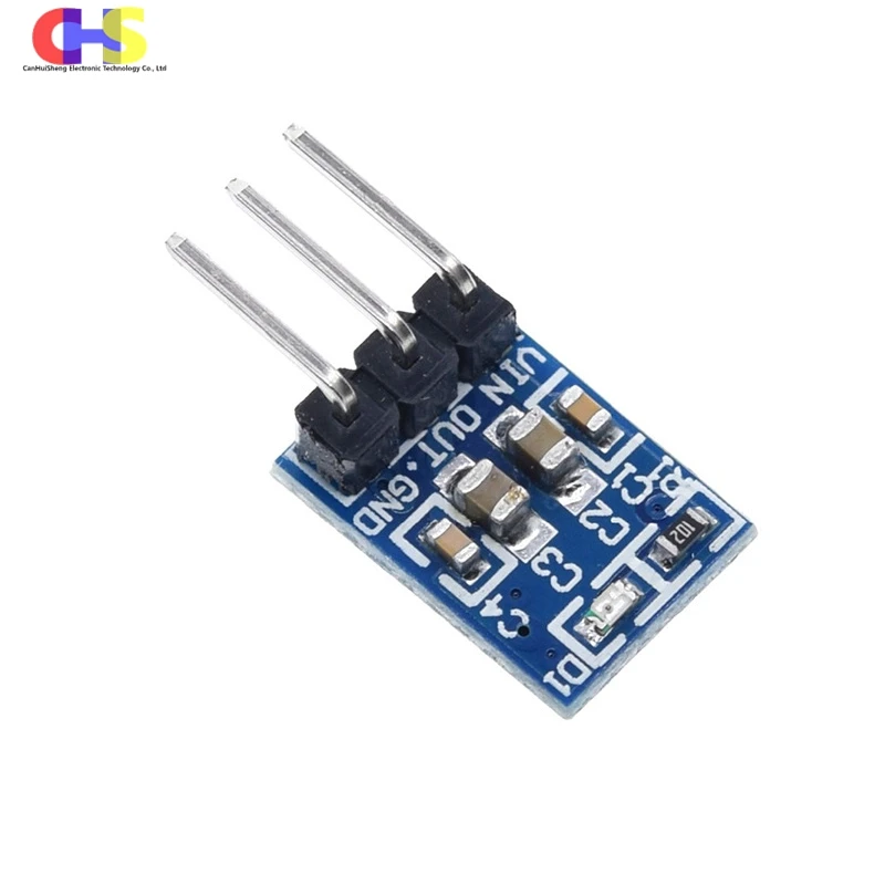 5pcs 5V a 3.3V DC-DC Step Down Power Supply modulo Buck AMS1117 800MA scheda Boost regolabile automatica Start limite di tensione 3pin