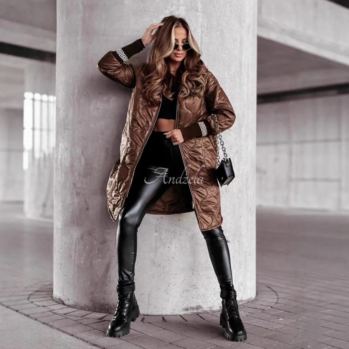 2025 Autumn Winter New Women's Korean Style Embossed Design Lightweight Slimming Cotton Jacket