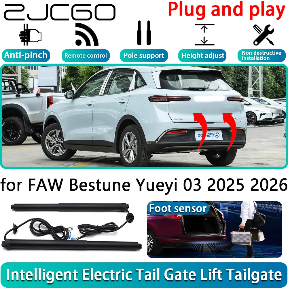 

ZJCGO for FAW Bestune Yueyi 03 2025 2026 OEM Electric Powered Tailgate Power Liftgate Automatic Tailgate System With Foot Sensor