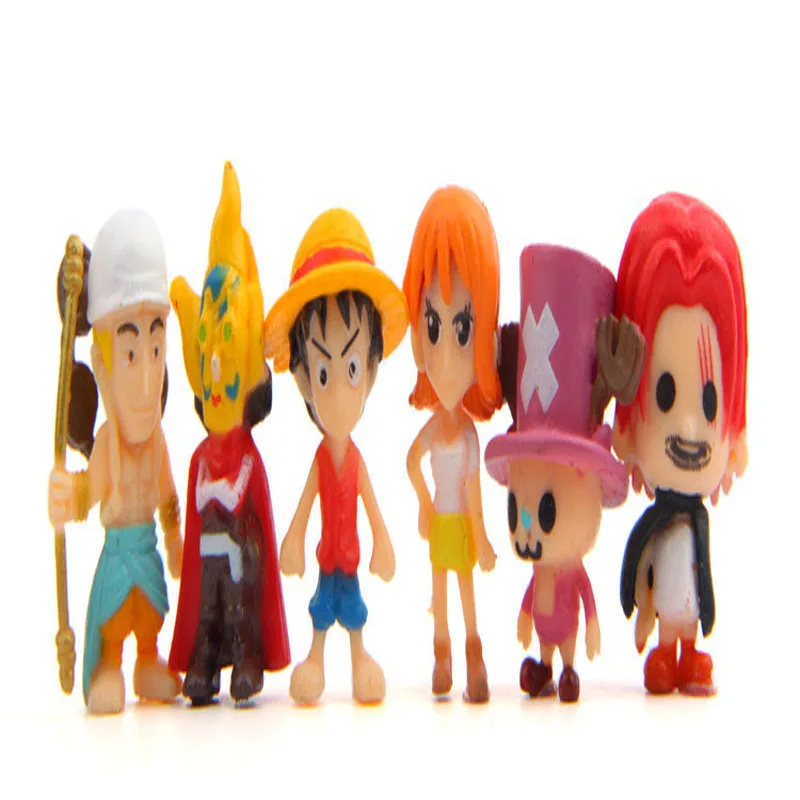 12Pcs/Set 2-3CM Anime One Piece Monkey·D·Luffy Roronoa Zoro Nami Shanks Usopp Mini Q Version PVC Action Figures Doll Model Toy