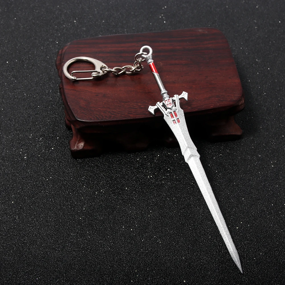 Game Final Fantasy Keychain XVI Clive Rosfield Sword Invictus Sword Peripheral Full Metal Weapon Model Keychain Men Jewelry