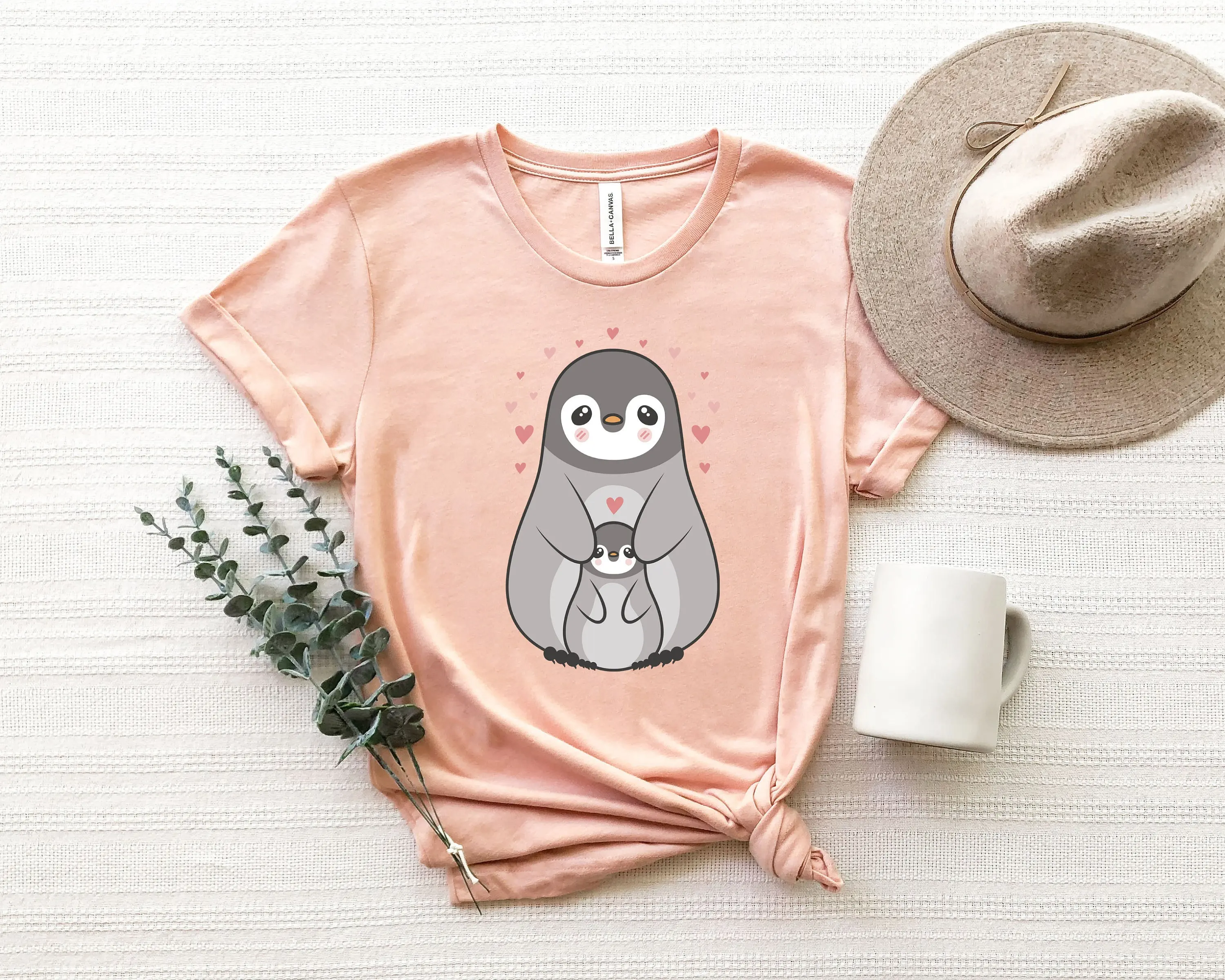 Penguin Mom T shirt First Mother s Day I Love My Family Matching New And Me Mommy Daughter