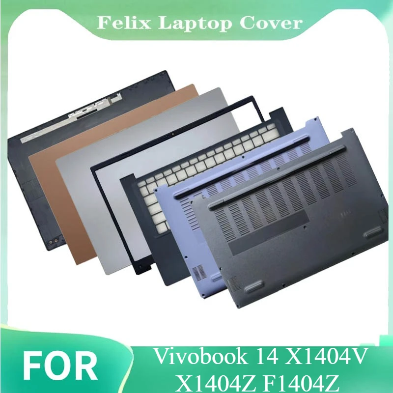 laptop LCD Back Cover Front Bezel For Vivobook 14 X1404V X1404Z F1404Z Palmrest Top Case Cover Bottom Shell