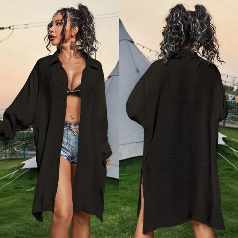 Cache maillot de bain bohème pour femmes, robes de plage décontractées, jupe sexy, vêtements de plage