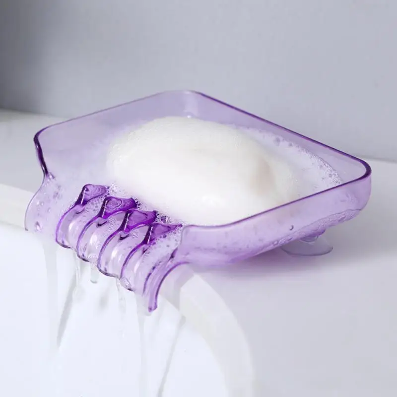 Zhang Ji Concise colorato cascata portasapone accessori da bagno in plastica aspirazione antiscivolo cucina doccia spugna portasapone