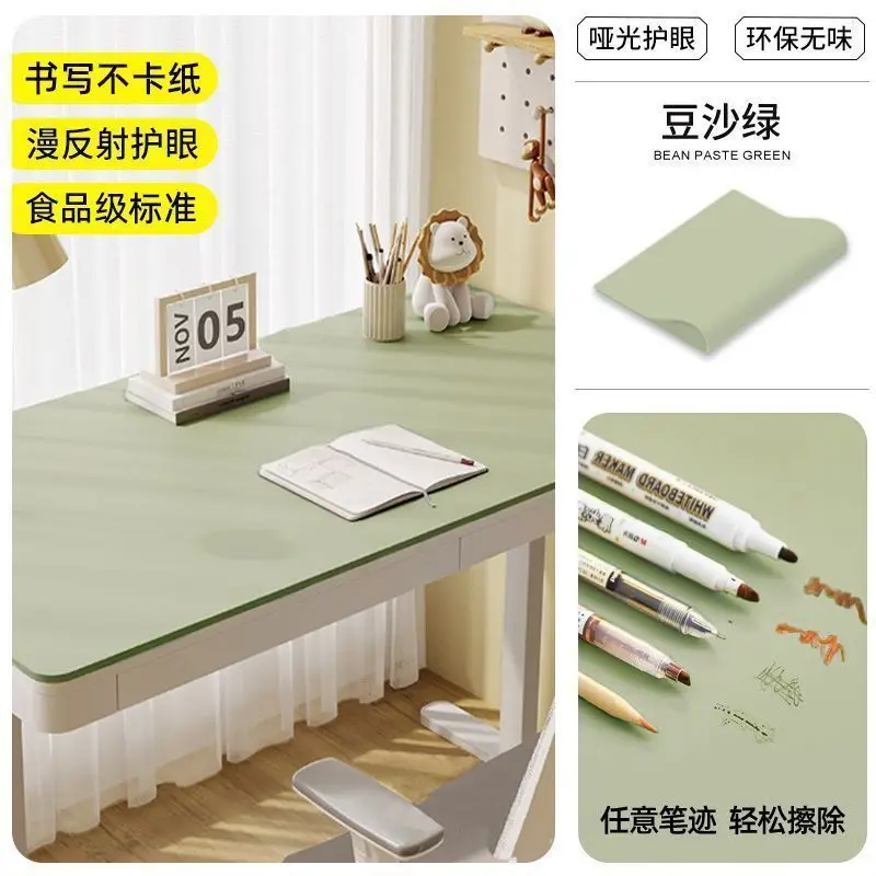 Minimalist Solid Color Desk Mat Waterproof Anti‑Slip Polyester Desktop Protector for Home Office Student Study