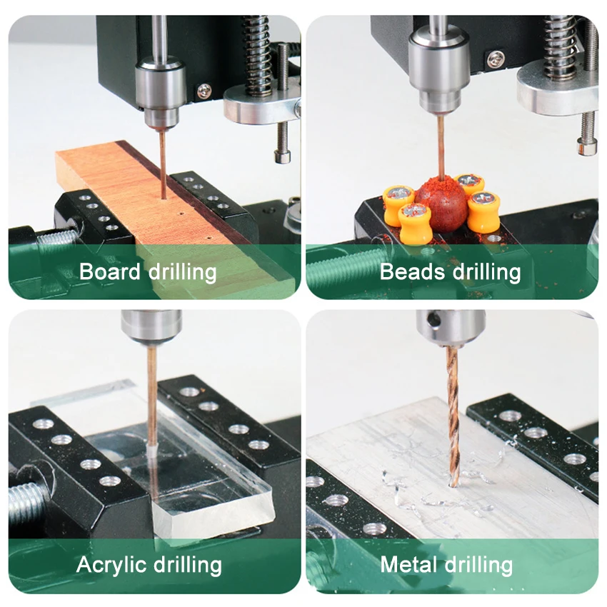 Mini furadeira elétrica, Pequeno DC Regulador De Velocidade, Máquina De Perfuração, Desktop Bench Drill, Suporte De Precisão