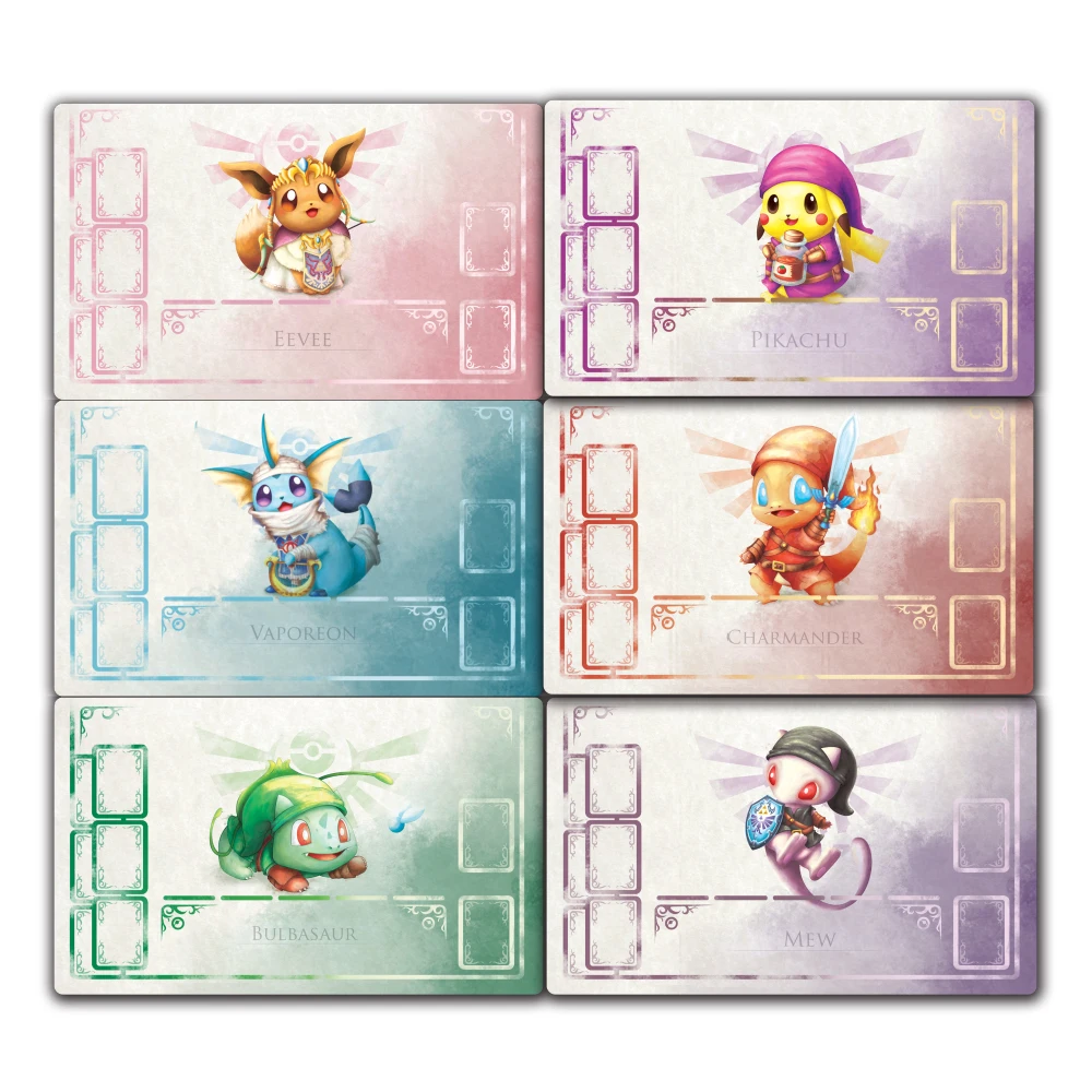 

60*35cm PTCG Pokemon Dedicated GAME Card Mat Battle Against Eevee Charmander Pikachu Mew Gift Toys Game Anime Collection Cards