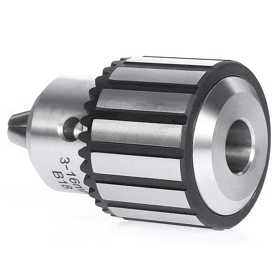 Mandril de broca industrial de alta precisão, Bench Drill, Heavy Duty Chuck, Chave de cabeça, 3-16mm, B18