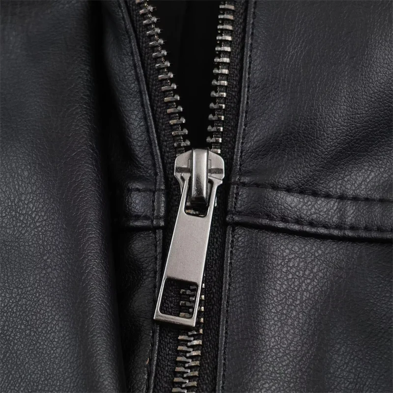 탈부착 가능한 칼라가 있는 여성용 코트, 인조 가죽 효과 재킷, 레트로 스타일의 따뜻한 가을 겨울 여성용 상의