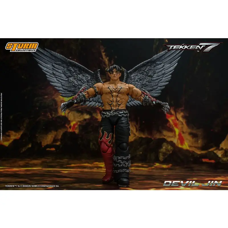 Juguetes originales de tormenta BNTK05 DEVIL JIN Tekken 7 1/12 decoración de modelo coleccionable