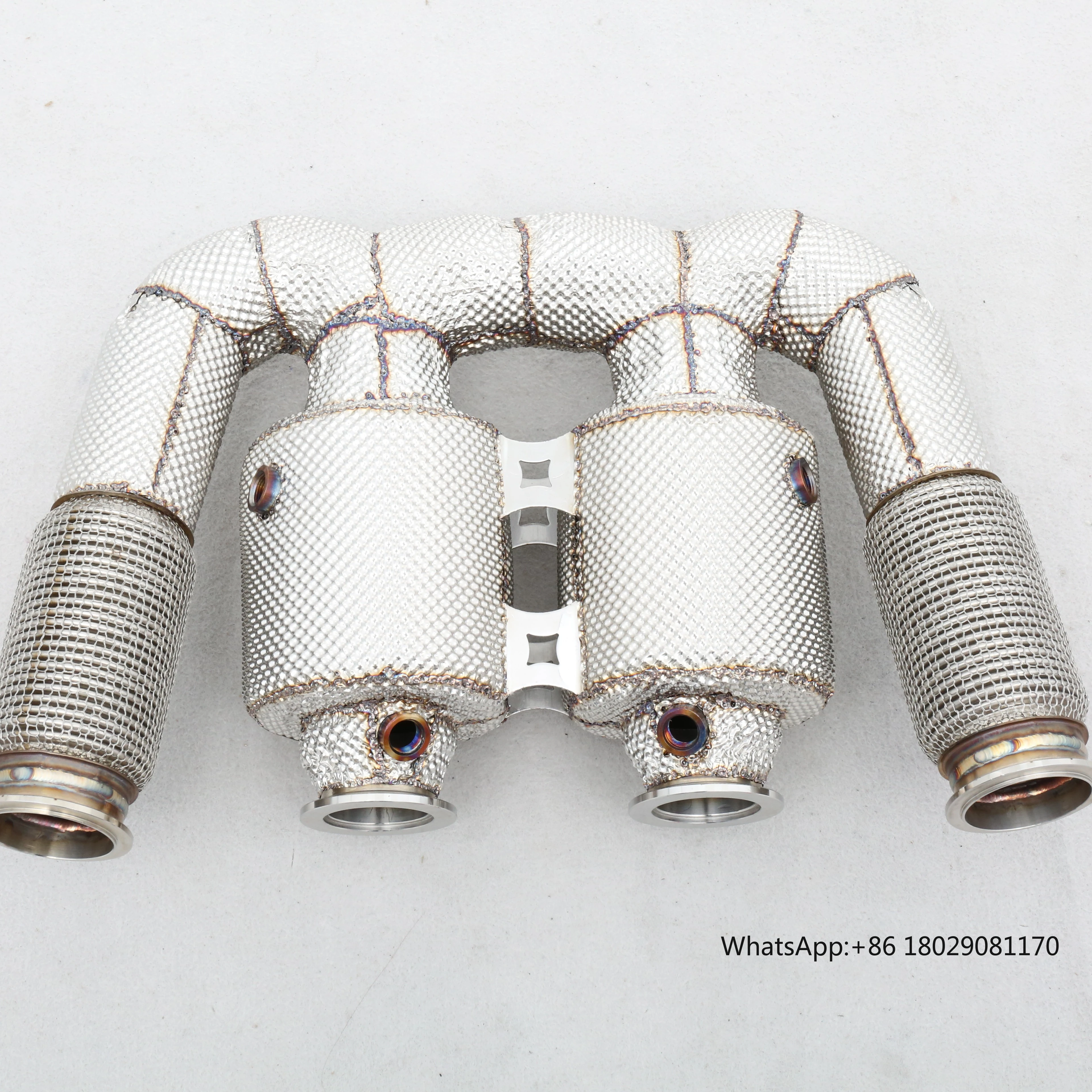 

OEM Custom 304 High Flow Race Catted Downpipe Heatshield Stainless Steel Exhaust Pipes Specifically Designed for Porsche 918