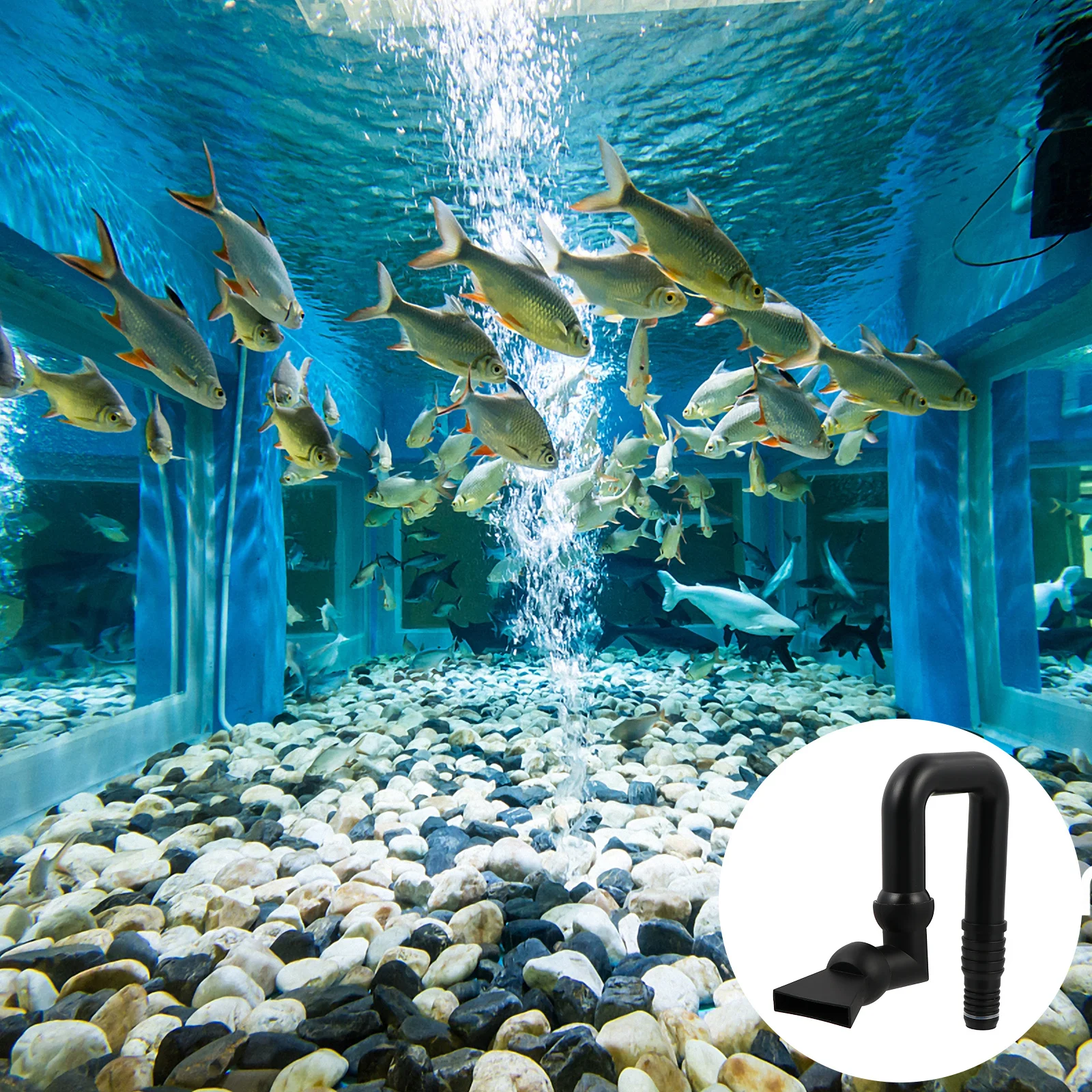 

Duckbill Nozzle U Shape Aquarium Water Degree Adjustable Lightweight Compact High Grade Materials Safe for Most Fish