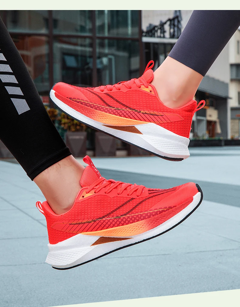 Herren-Laufschuhe mit Carbonplatte, Marathon-Sportschuhe, atmungsaktiv, leicht, bequeme Damen-Sportschuhe, ideal zum Gehen, für Reisen und Freizeitaktivitäten. – Detail 31