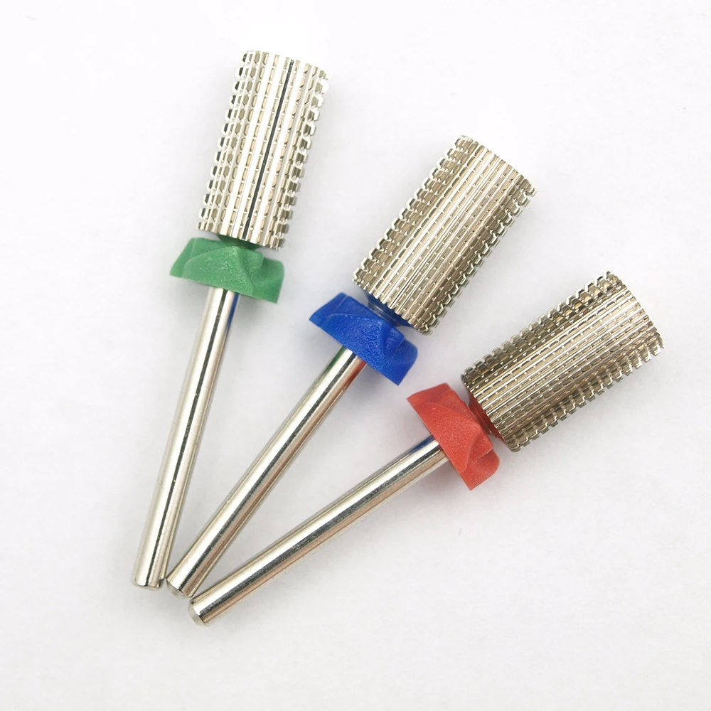 Flat Head Tungsten Carbide Nail Drill Bit – Bidirectional Use, Sharp & Durable for Nail Techs