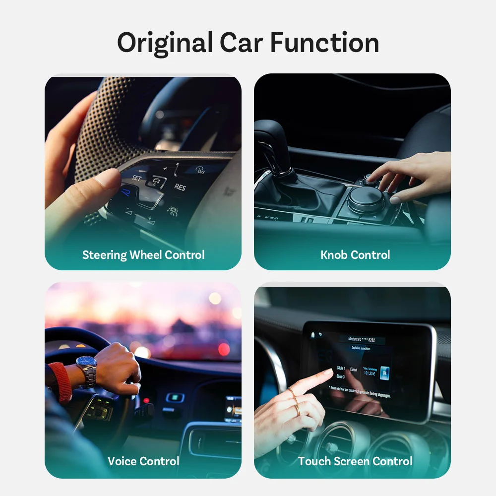 Ottocast Mini Slim Wireless CarPlay Android Auto Adapter USB Dongle Plug Play Bluetooth 5.0 Wifi Auto Connect for 98% of Cars