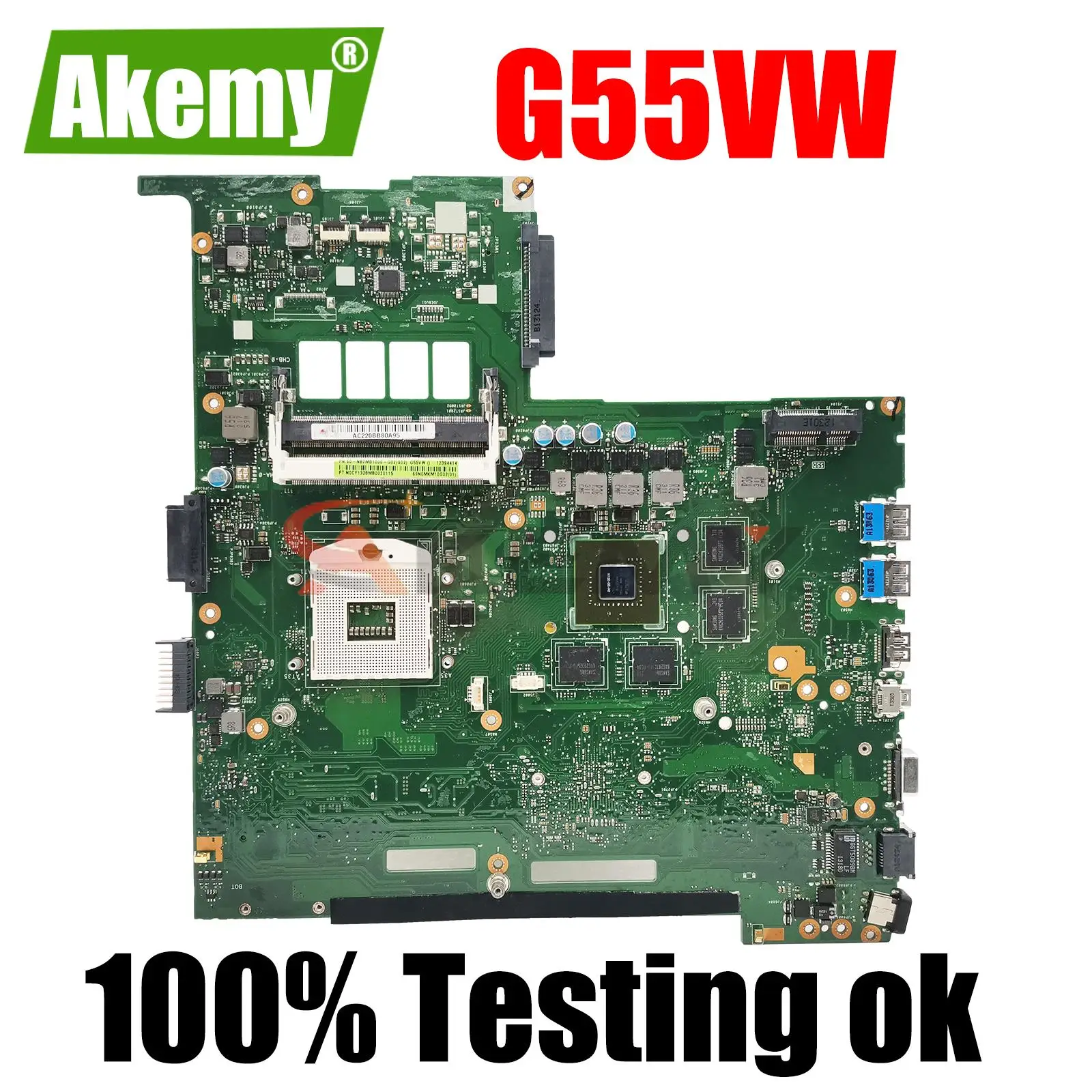 

G55VW mainboard GTX660M 2GB for ASUS G55VW G55V Laptop motherboard G55VW motherboard test 100% ok